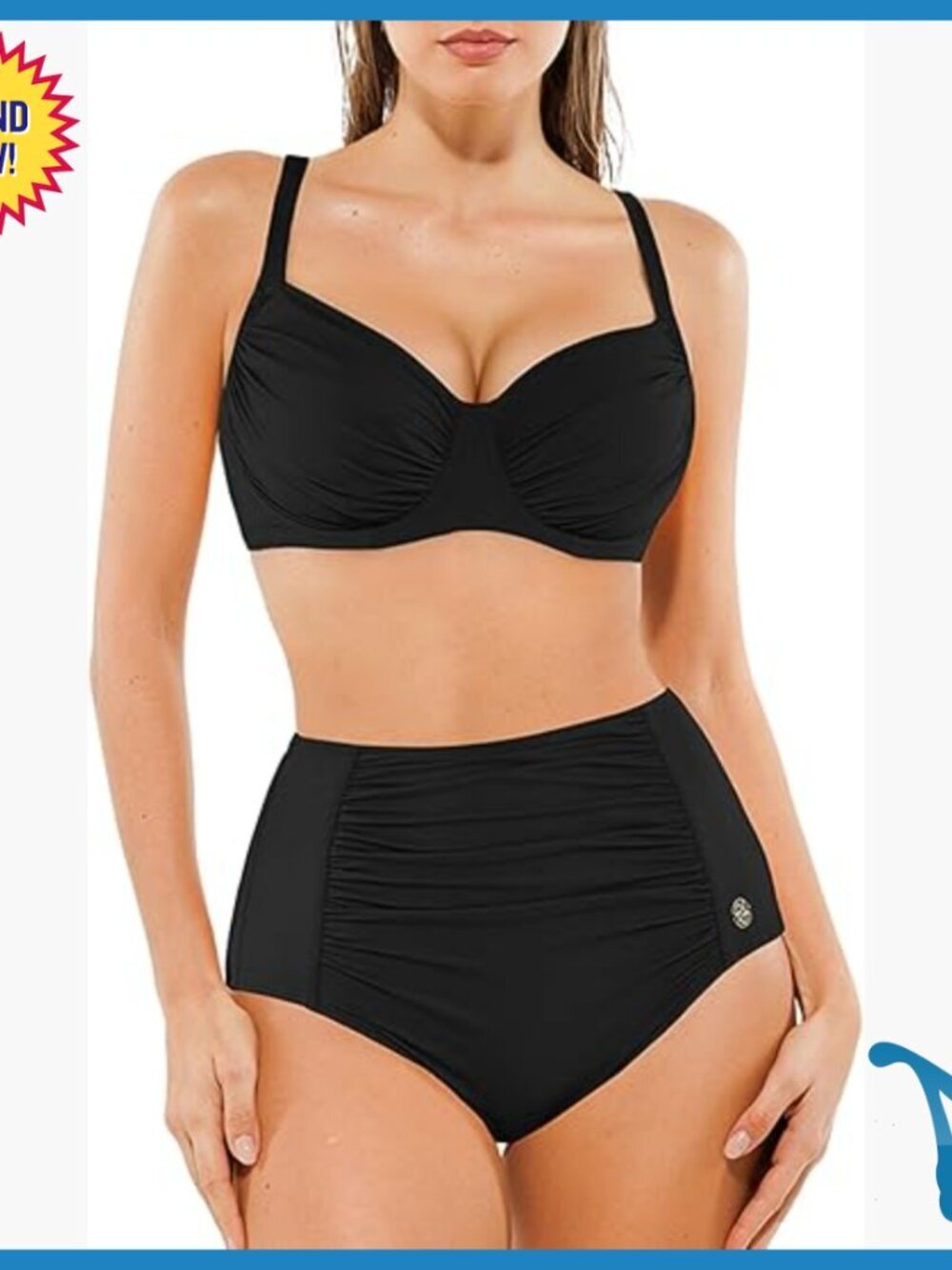 Tummy Control High Waisted Bikini Set Shapewear Swimsuit Push Up - Picture 1 of 7